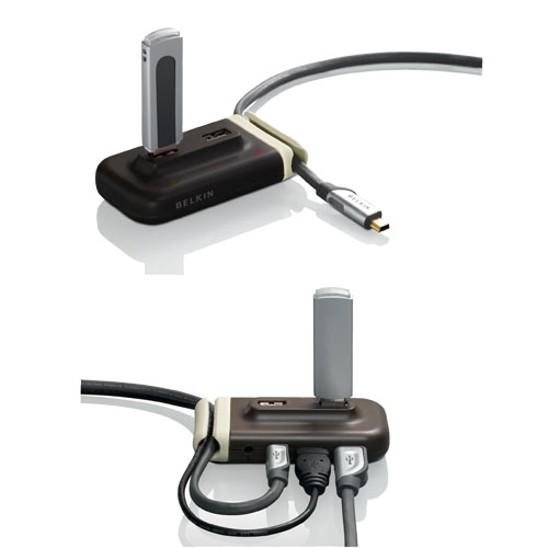 Belkin 4 port Hub with Cable Management large image 0