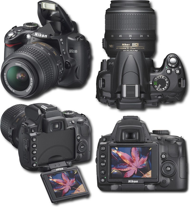 nikon d5000 with 18-55 lens and an uv-ray filter large image 0