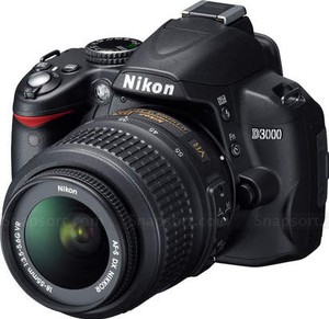 NIKON D3000 DSLR Camera large image 0