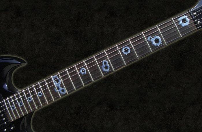 Bullet Holes Guitar Fretboard Markers Inlay Sticker large image 0