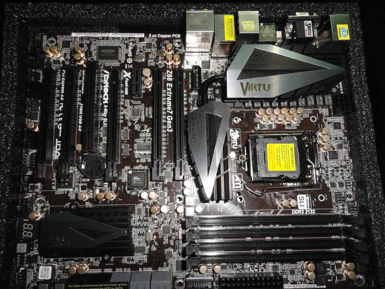 ASRock Z68 Extreme 7 Gen 3 2500k ocz 1600FSb.... large image 0