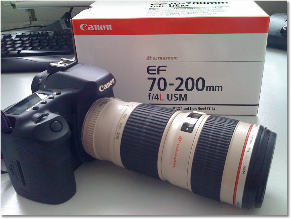 CANON Lens L series 70-200mm Telezoom f-4 fixed with IS  large image 0