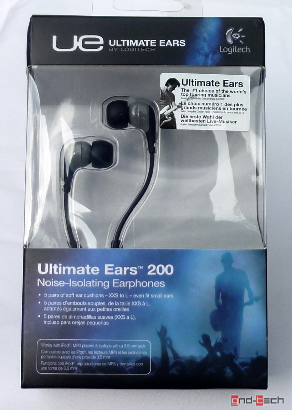 LOGITECH UE200u HEADPHONE with 2years intl war. receipt  large image 0