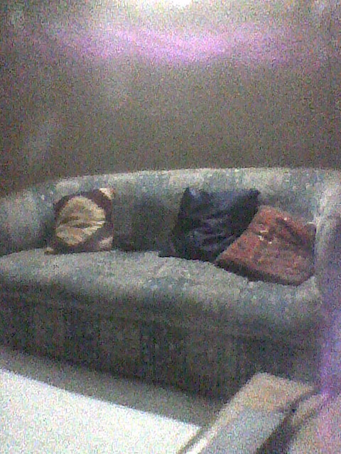 Blue colored couch for living or study large image 1