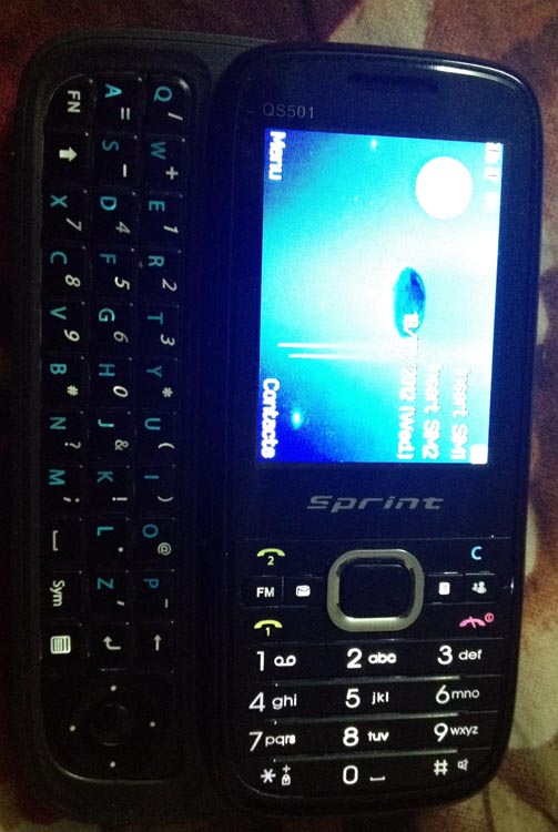 Sprint QS501 Dual Sim Sliding Just 1.5 month used large image 0