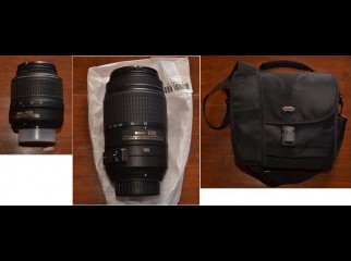 Nikon 18-55 55-300 lenses and Bag