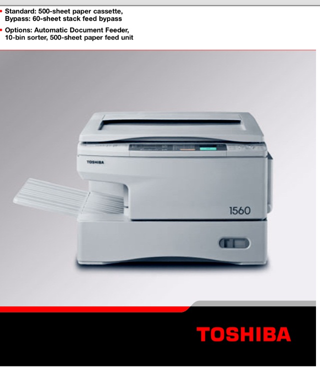 TOSHIBA PHOTOCOPIER 1560 large image 0