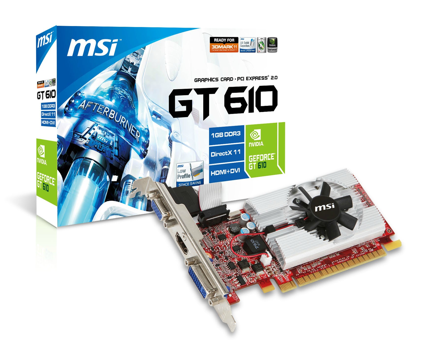 MSI GeForce GT 610 1GB DDR3 graphics card BRAND NEW  large image 0