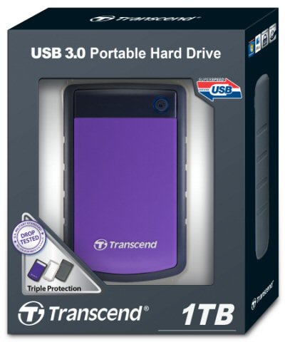 Transcend 1 tb portable hard drive--01613349925 large image 1