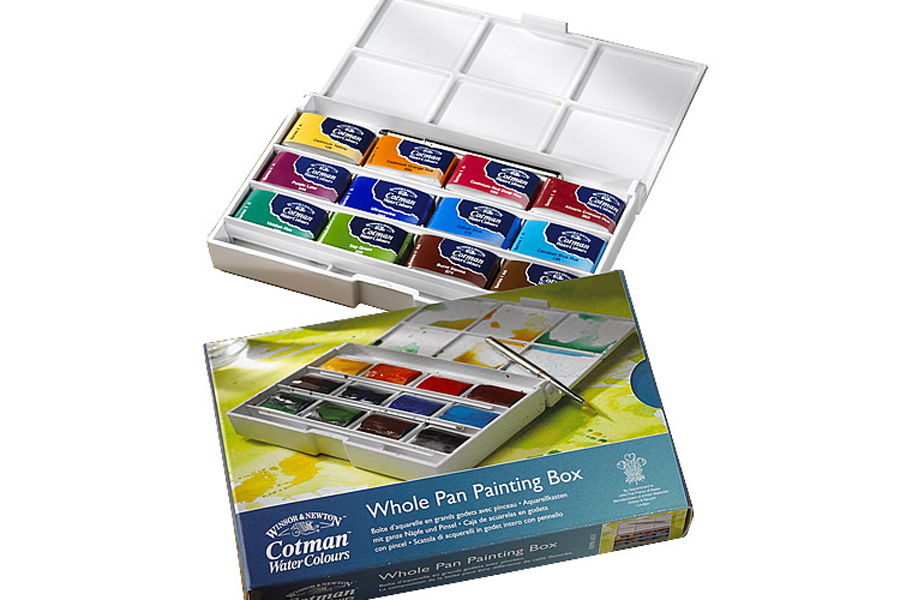 Winsor and Newton Cotman Watercolour Whole Pan Paint Box large image 0