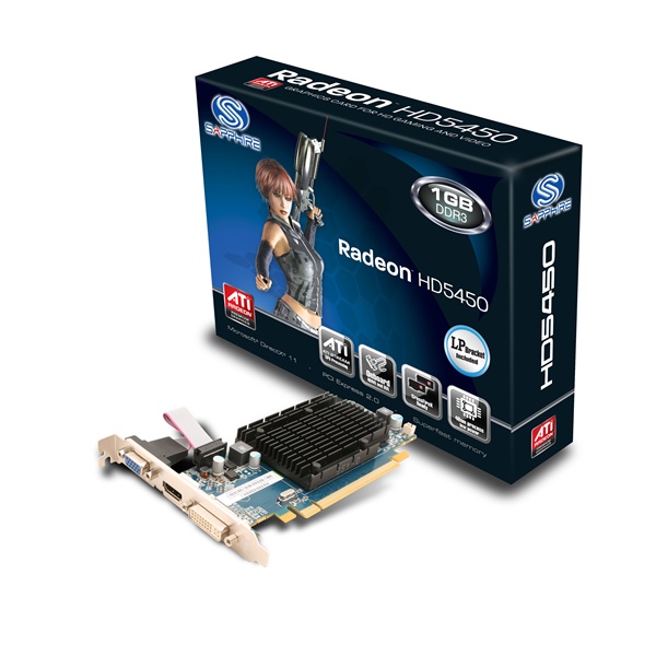 Shappire ATI Radeon HD 5450 1GB DDR 3 Graphics Card large image 0