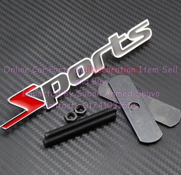 Sports Metal 3D Emblem Car Grill Logo Front Grill Badge large image 0