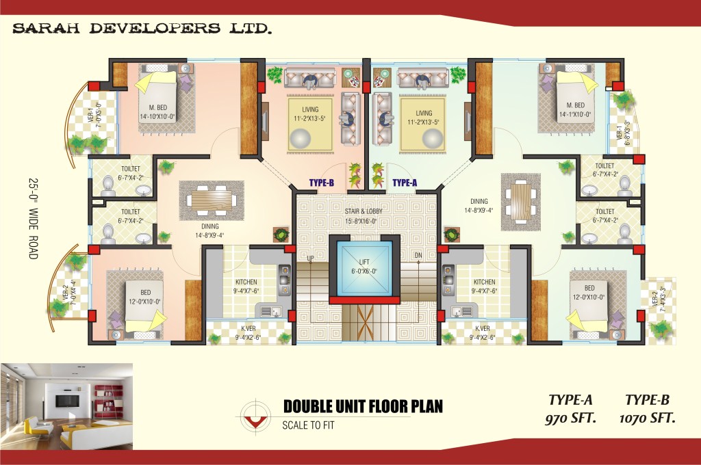 Flat Sale at Banasree south face flat  large image 1