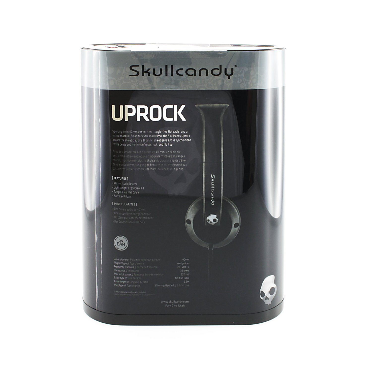 Skullcandy Uprock On Ear Headphones - Black USA  large image 2