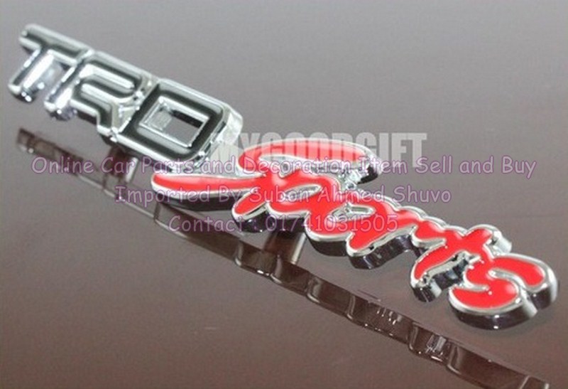 Aluminum Metal BADGE Bolts Screws TRD SPORTS large image 0