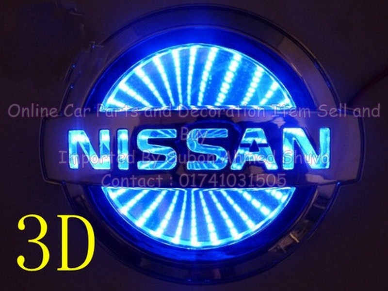 3D LED Car Decal Logo Light Badge Lamp Emblem for Nissan large image 0