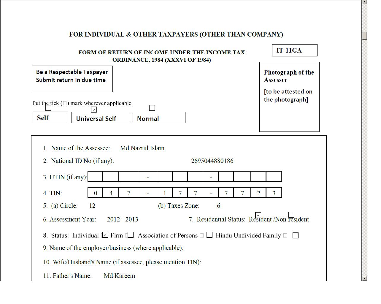 Tax Return Consultancy at 1000tk large image 0