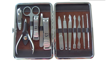 13 pcs high quality professional manicure set large image 0