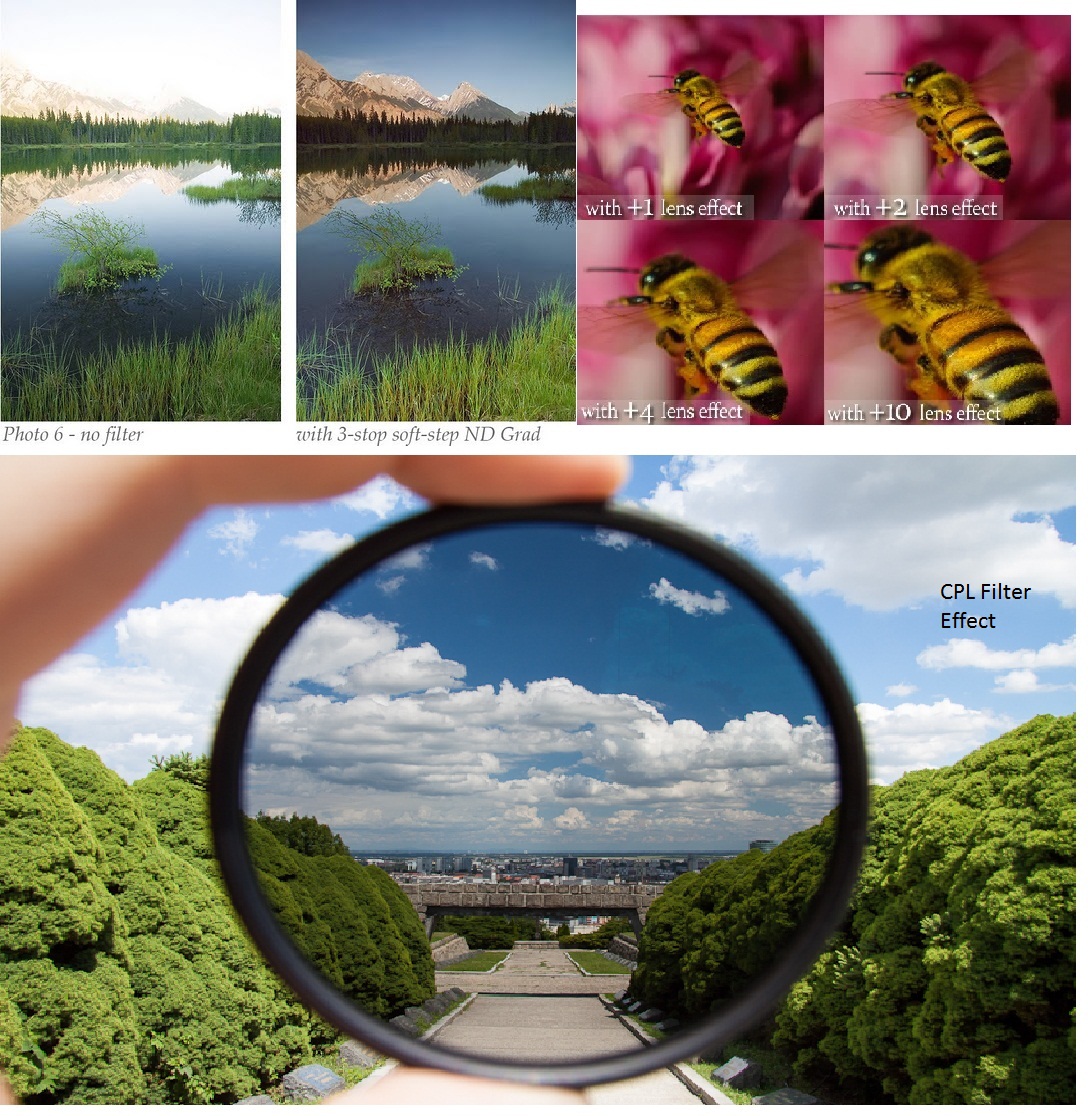 58mm Lens Accessories_ND_CPL 10 Marco Filter_Lens Hood large image 0