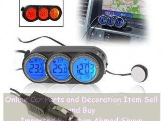 LCD Screen Car Digital Thermometer Clock Calendar