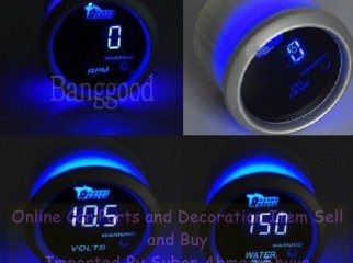 2 52mm Digital Blue LED Tacho Tachometer Gauge