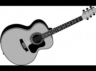 Brand New Black Acoustic Guiter 3day used with Cover URGENT