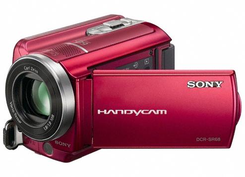 Sony Handycam red DCR-SR68E from USA made in China large image 0