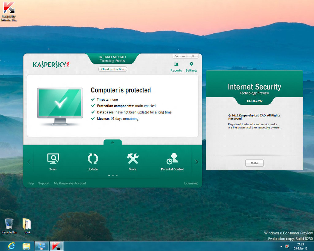 Kaspersky 2013 New version Lifetime 2user Licence. large image 0