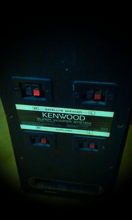 KENWOOD DUAL 8 INCH SATELLITE SUBWOFFER made in japan  large image 0