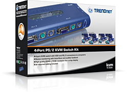 TRENDNET 4-PORT KVM SWITCH large image 0