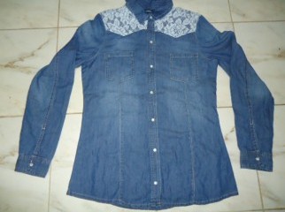 Ladies denim long shirt