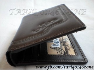 LEVIS Genuine Leather 2 Parts Dark Chocolate Wallet Boxed