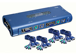 KVM 4-Port USB Switch Kit w Audio large image 0