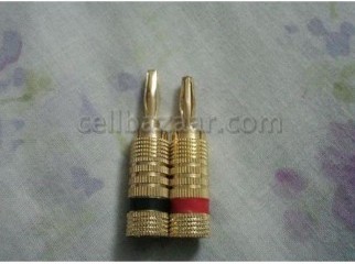 24 K Gold Platrd Banana Connector