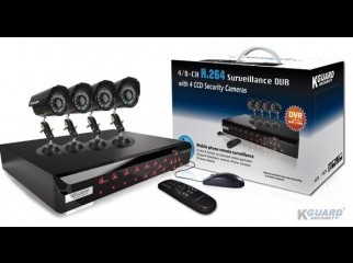 KGUARD 4CH H.264 DVR with 4 CCD Cameras