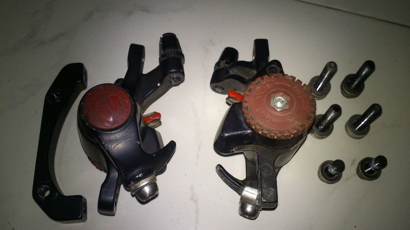 Avid BB5 Disc Brake Calipers with used pad large image 0