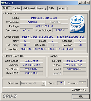 INTEL CORE 2 DUO E7500 2.93ghz large image 0
